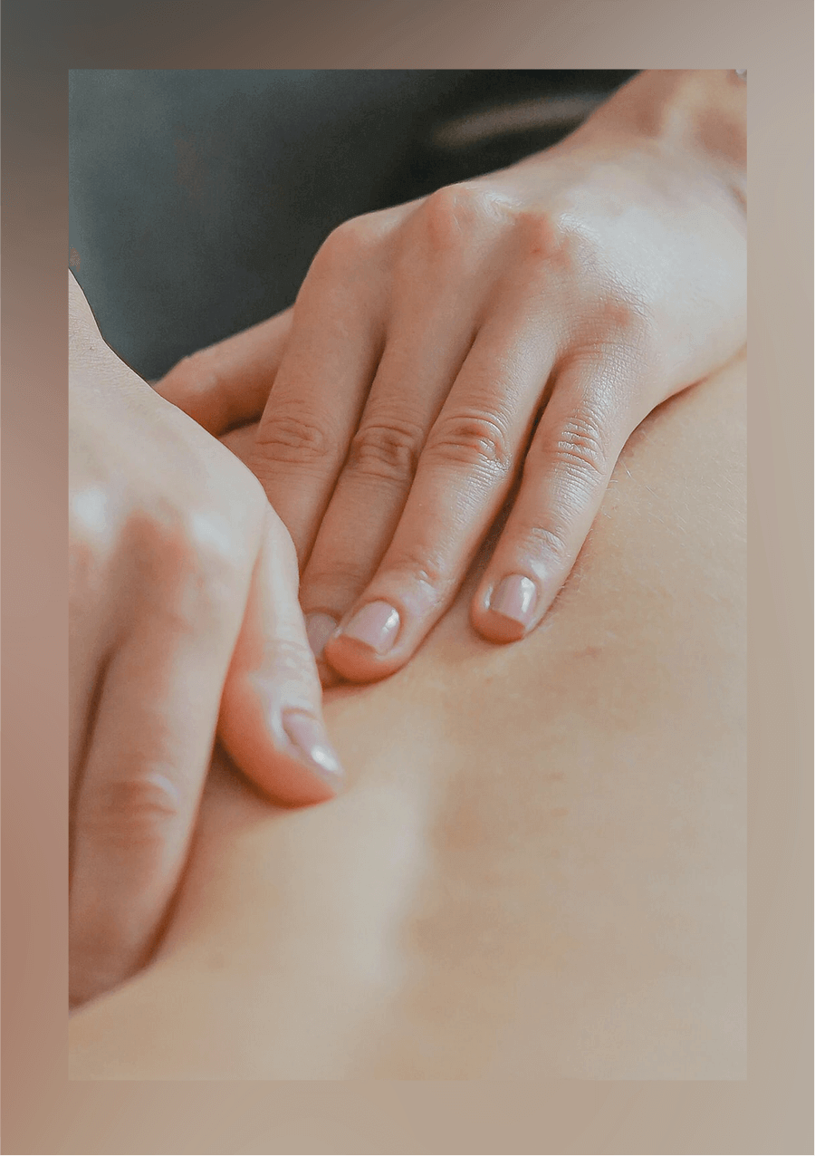 Deep tissue massage on someone's back